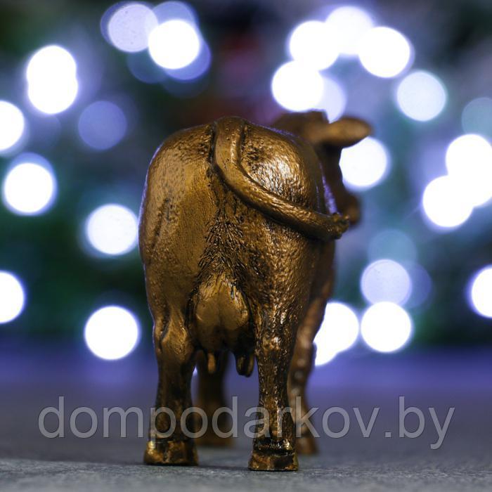 Фигура "Символ года: Коровка" золотая, 12х4х8см - фото 3 - id-p137026025