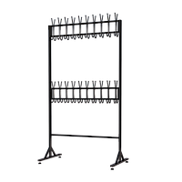 Вешалка напольная на 40 крючков, островная, 2 уровня