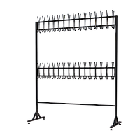 Вешалка напольная на 60 крючков, островная, 2 уровня