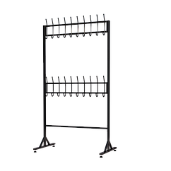 Вешалка напольная на 20 крючков, пристенная, 2 уровня