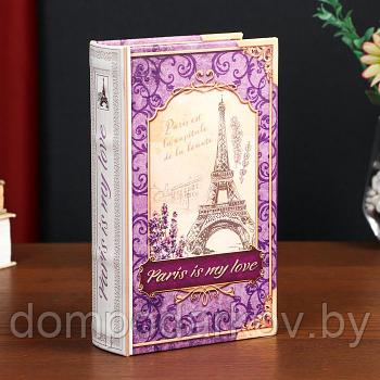 Сейф-книга дерево кожзам "Paris is my love" 21х13х5 см