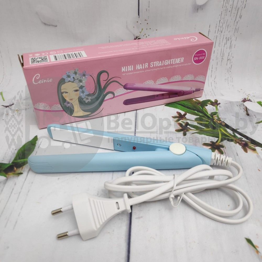 Утюжок плойка для выпрямления волос с керамическим покрытием CEINO Mini Hair Straightener SN - 888 Лавандовый - фото 8 - id-p93848909