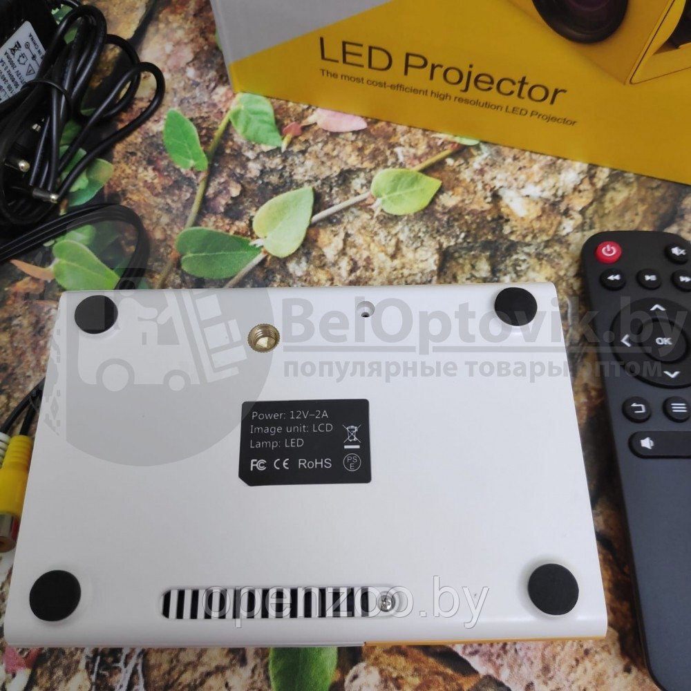 LED Projector портативный переносной проектор светодиодный Aao YG300 (домашний кинотеатр) от сети 220В с USB - фото 4 - id-p136796135