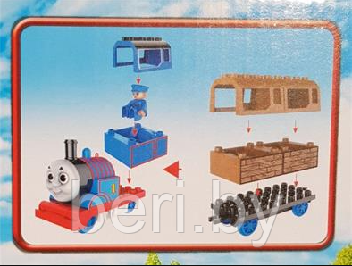 539 Детская железная дорога "Паровозик Томас", музыка, свет, 2 фигурки, паровозик детский - фото 3 - id-p137044473