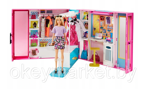 Игровой набор Шкаф Barbie с куклой и аксессуарами GBK10, фото 2