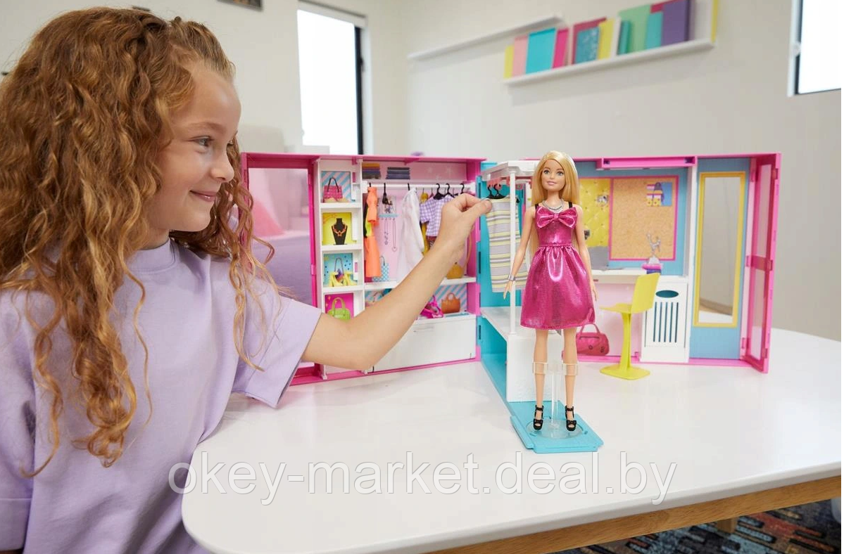 Игровой набор Шкаф Barbie с куклой и аксессуарами GBK10 - фото 4 - id-p137045664