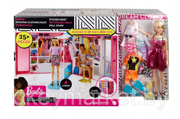 Игровой набор Шкаф Barbie с куклой и аксессуарами GBK10, фото 3