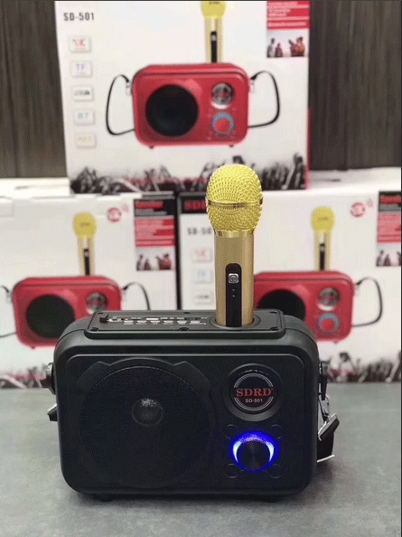 Портативная караоке система - громкоговоритель на один микрофон SDRD SD-501 - фото 3 - id-p137059244