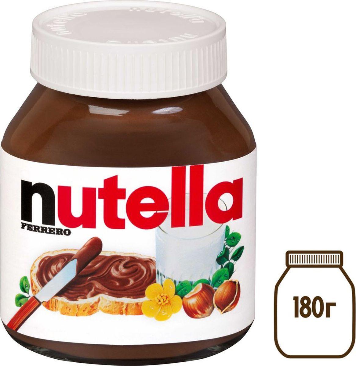 Шоколадная Паста Nutella» ореховая, 180г. - фото 1 - id-p137059644