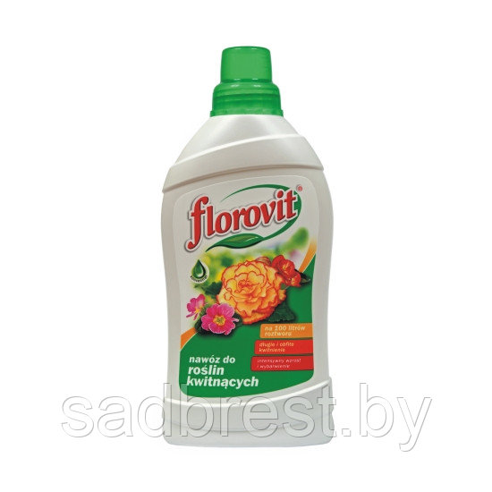 Удобрение для цветущих комнатных и балконных растений жидкое Флоровит Florovit 1 л