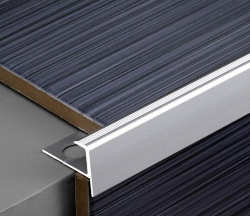 F-образный профиль для плитки и ступеней 10 мм, цвет серебро МАТОВОЕ 270 см - фото 2 - id-p133354338