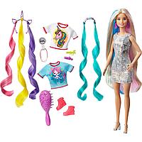 Кукла Barbie Радужные волосы GHN04