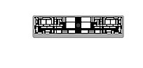 Рамка под номерной знак карбон (светлый) AVS RN-05