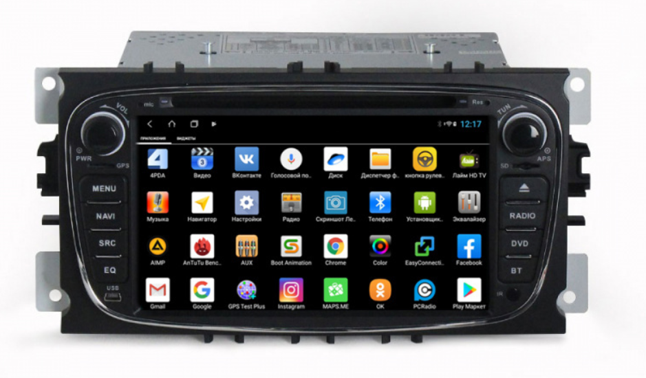 Штатная магнитола Parafar 4G/LTE для Ford Galaxy C-Max Android 12 +4G модем