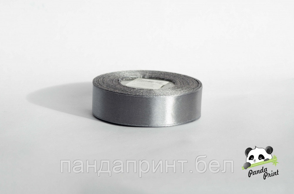 Лента атласная 2,5 см стальная 32 м