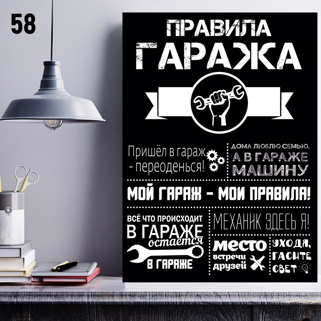 Постер (плакат), картина Правила дома, интерьерный постер - фото 1 - id-p137081827