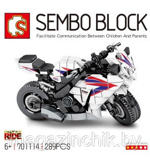 Конструктор Спортивный мотоцикл Honda CBR 1000, Sembo 701114, аналог Лего Креатор - фото 2 - id-p137086998