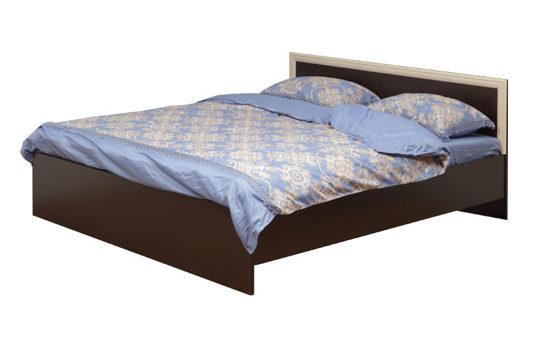 Кровать двуспальная 21.53 Фриз 1600 с настилом (2 цвета) фабрика Олмеко