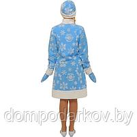 Карнавальный костюм "Снегурка", шубка, шапочка, рукавички, р-р 44, фото 3