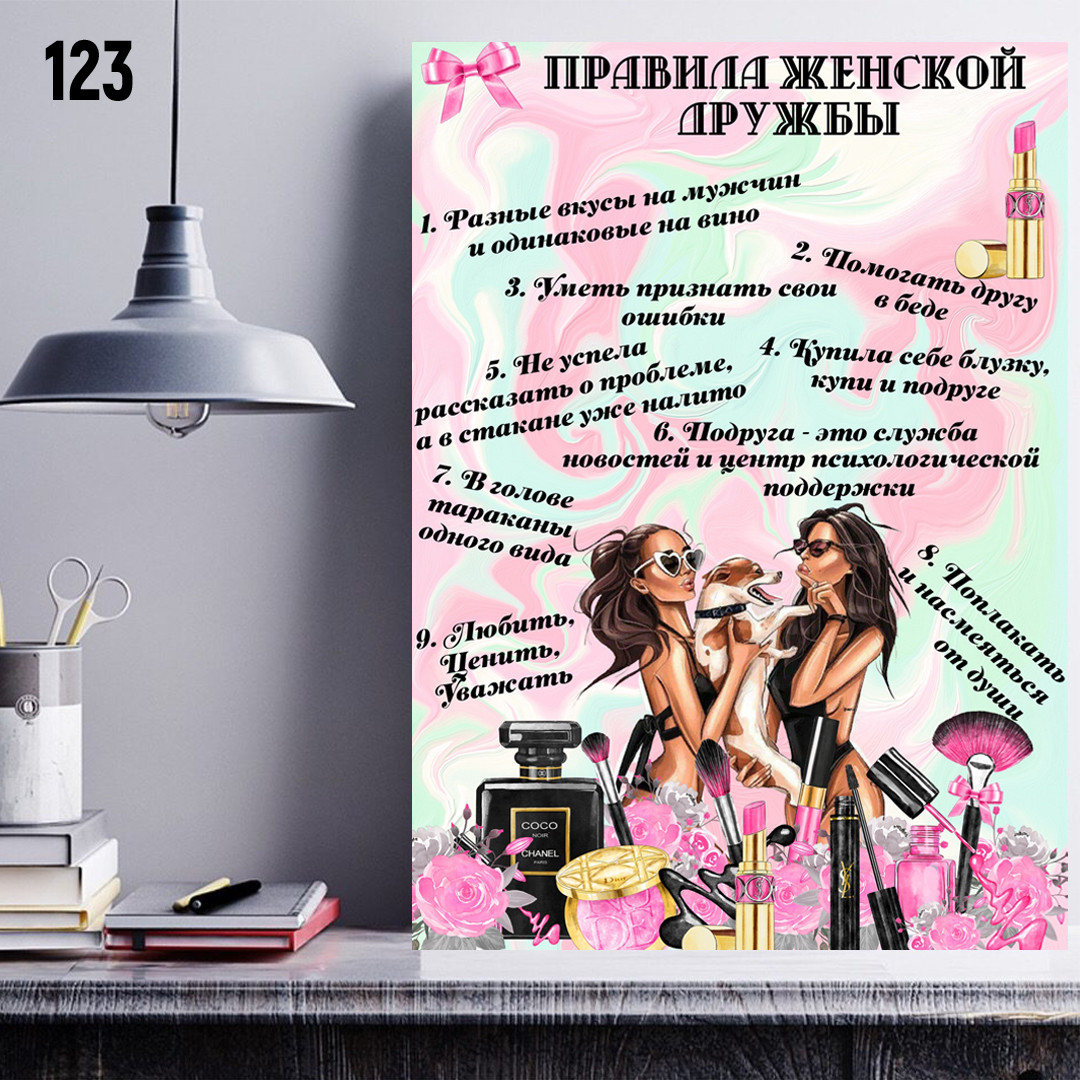Постер (плакат), картина Правила дома, интерьерный постер - фото 1 - id-p137087641