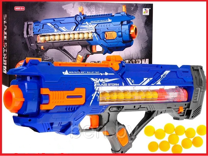ZC7073 Детский пистолет, бластер с мягкими пулями шариками BlazeStorm, автомат - фото 1 - id-p121355522