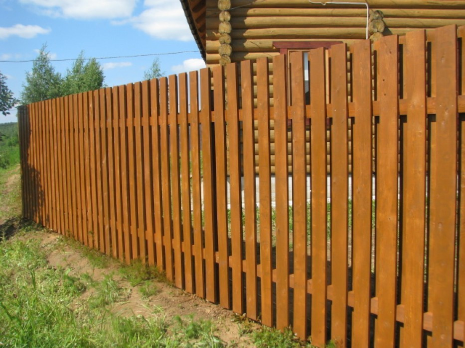 Забор деревянный - фото 1 - id-p10348494
