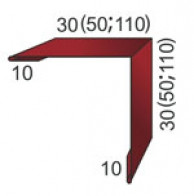 Уголок наружный/внутренний для отделки профнастила 30*30 мм - фото 2 - id-p10352356