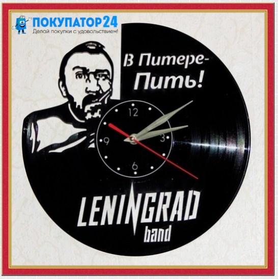 Оригинальные часы из виниловых пластинок "Ленинград. В Питере-Пить" № 3