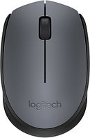 Мышь Logitech "M170 Grey", беспроводная, 1000 dpi, 3 кнопки, серый