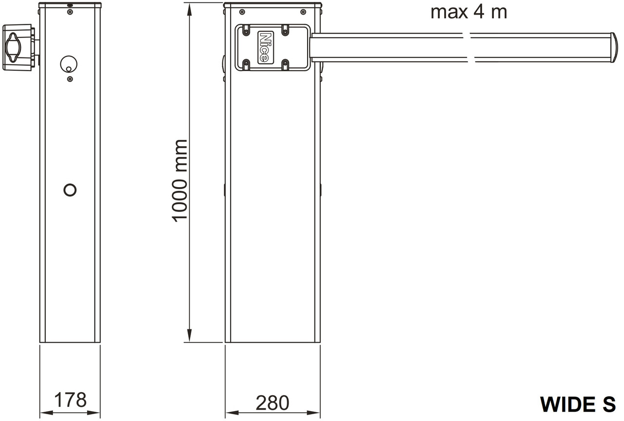 WIDEL6KIT2 комплект электромеханического шлагбаума для проезжей части шириной до 6 м - фото 2 - id-p137135377