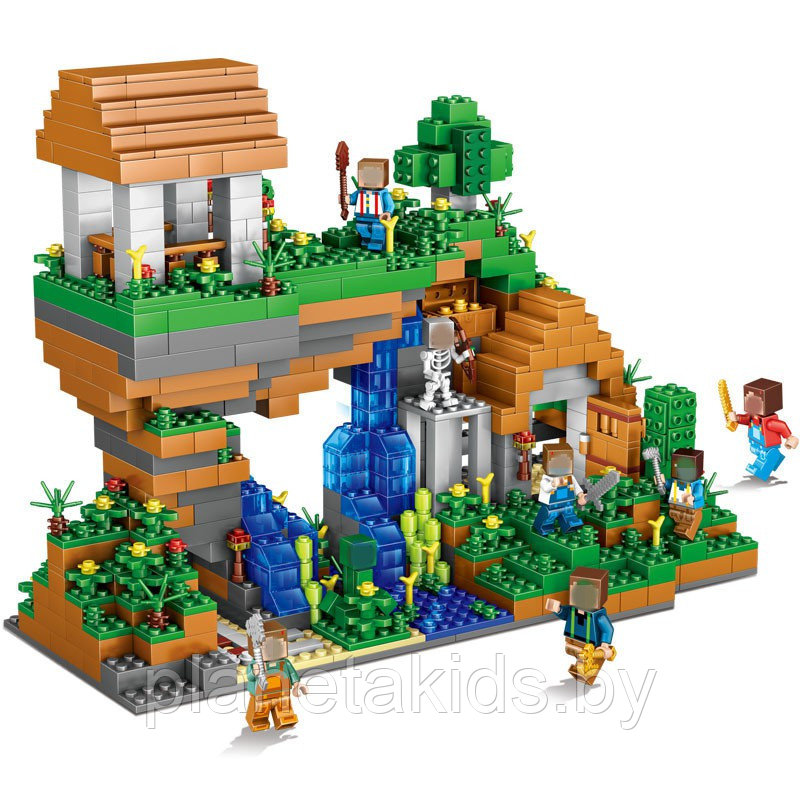 Конструктор QUNLONG «Большой дом у водопада», 957 деталей, аналог LEGO, арт.QL0507 - фото 2 - id-p137142602