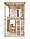 201 Конструктор ТМ "Polly" «Кукольный домик «Фантазия» с мебелью, натуральное дерево, куклы до 30 см, фото 4