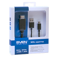 Переходник кабель MHL Micro USB - HDMI 5 PIN 0.2M Sven