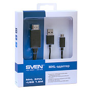 Переходник кабель MHL Micro USB - HDMI 5 PIN 0.2M Sven