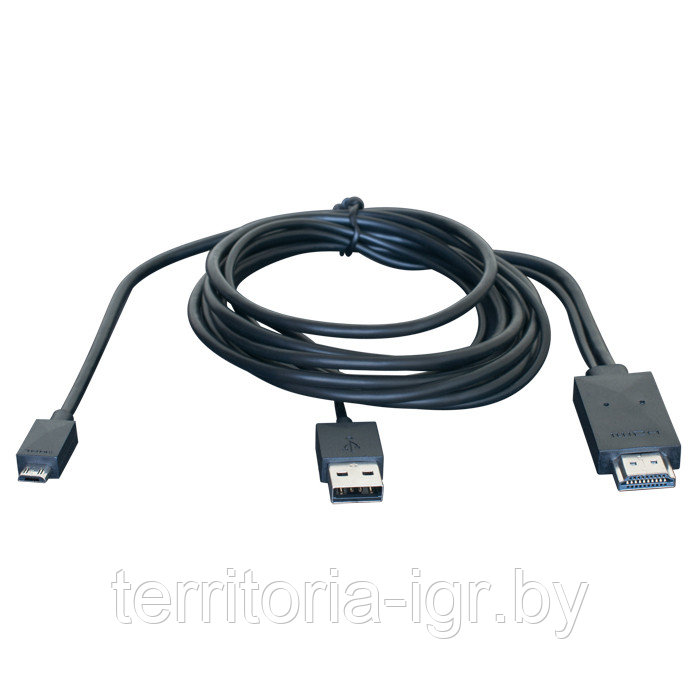 Переходник кабель MHL Micro USB - HDMI 5 PIN 0.2M Sven - фото 2 - id-p131425505