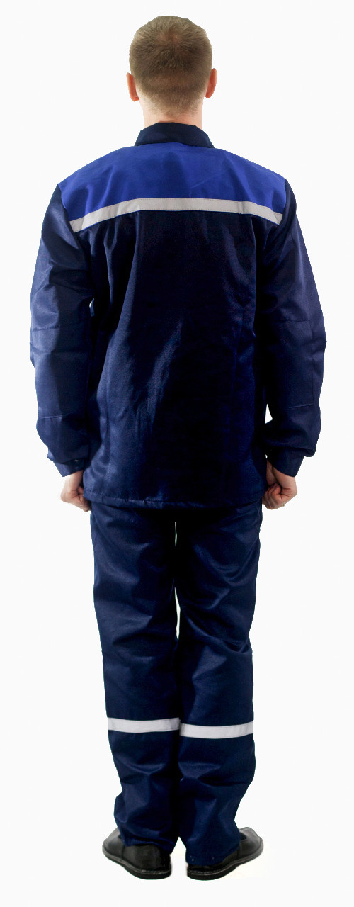 Костюм усиленный «Стандарт-2» (куртка+п/комб) т.синий+василек - фото 3 - id-p137143259