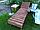 Шезлонг-лежак из массива сосны со столиком "Банный Люкс" со складными ножками, фото 5
