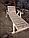 Шезлонг-лежак из массива сосны со столиком "Банный Люкс" со складными ножками, фото 2