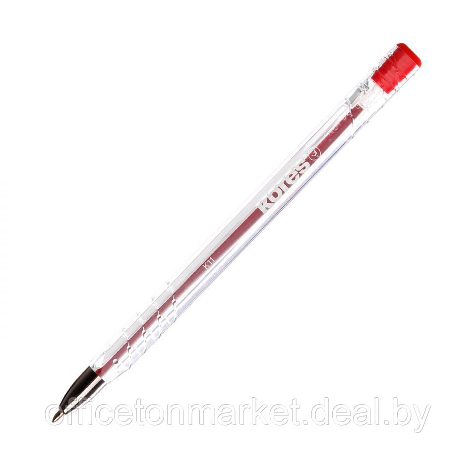 Ручка шариковая "K11", 0.7 мм, прозрачный, стерж. синий - фото 2 - id-p137124890