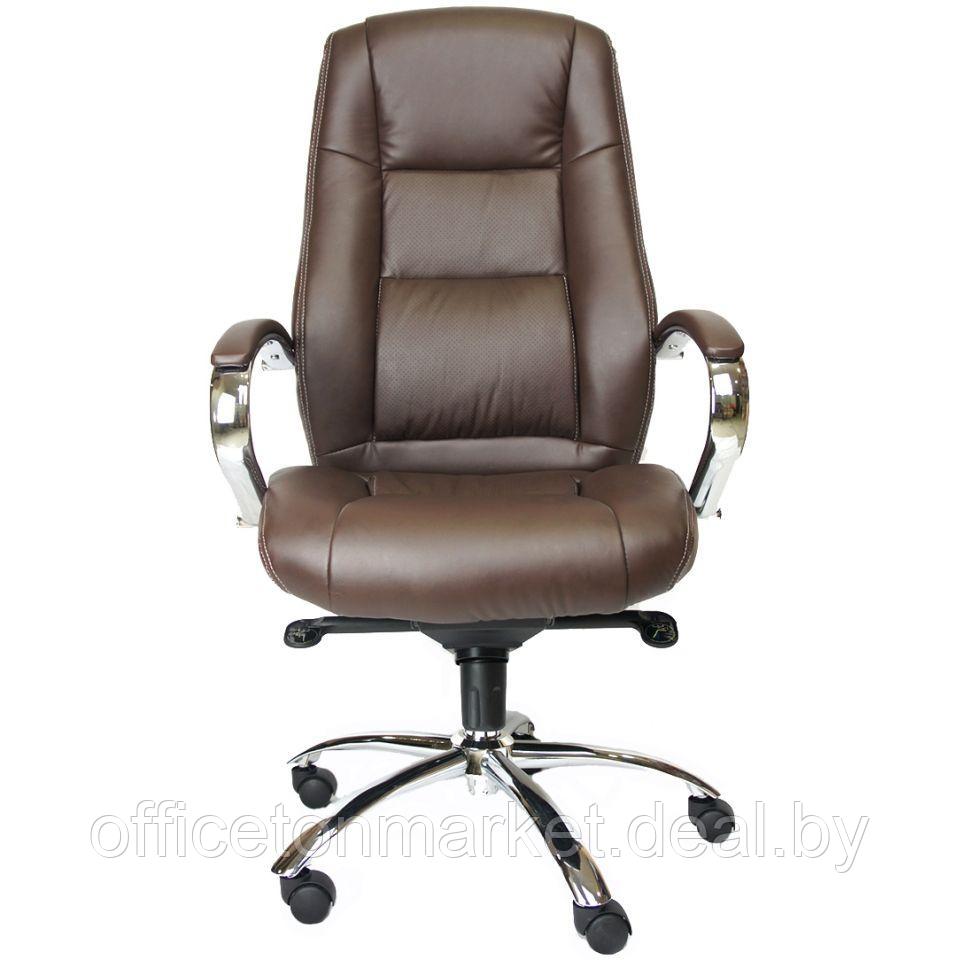 Кресло для руководителя "Kron", экокожа, металл, коричневый - фото 3 - id-p137125490