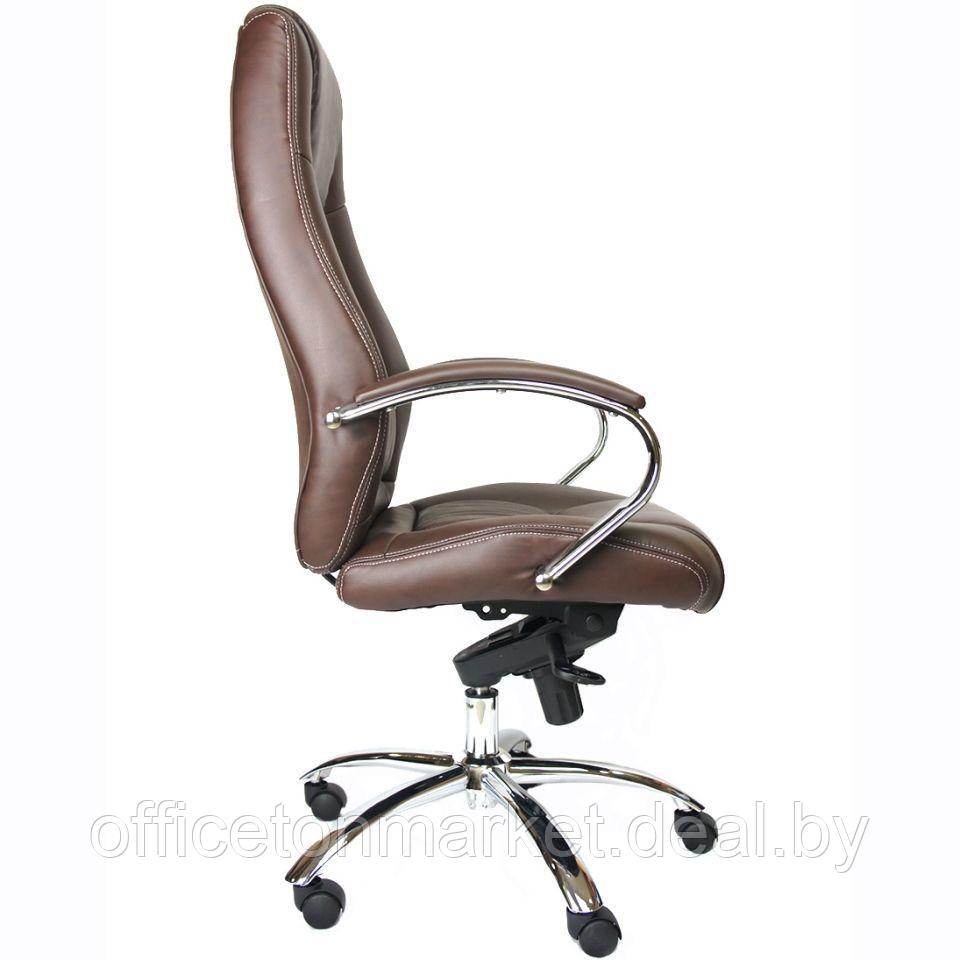 Кресло для руководителя "Kron", экокожа, металл, коричневый - фото 4 - id-p137125490