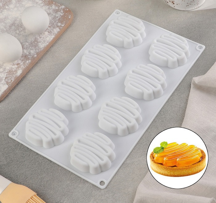 Форма для муссовых десертов и выпечки "Куше" 8 ячеек