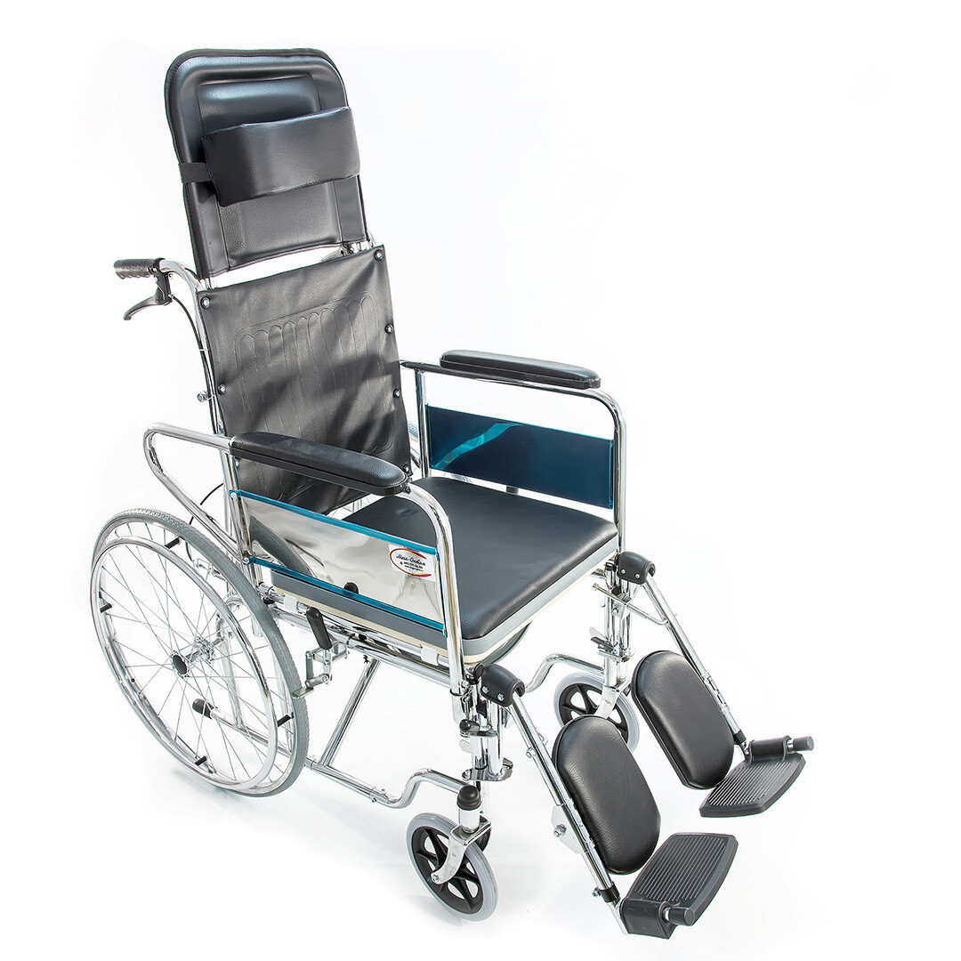 Кресло-коляска инвалидная Оптим FS609GC с санитарным устройством - фото 1 - id-p137170269
