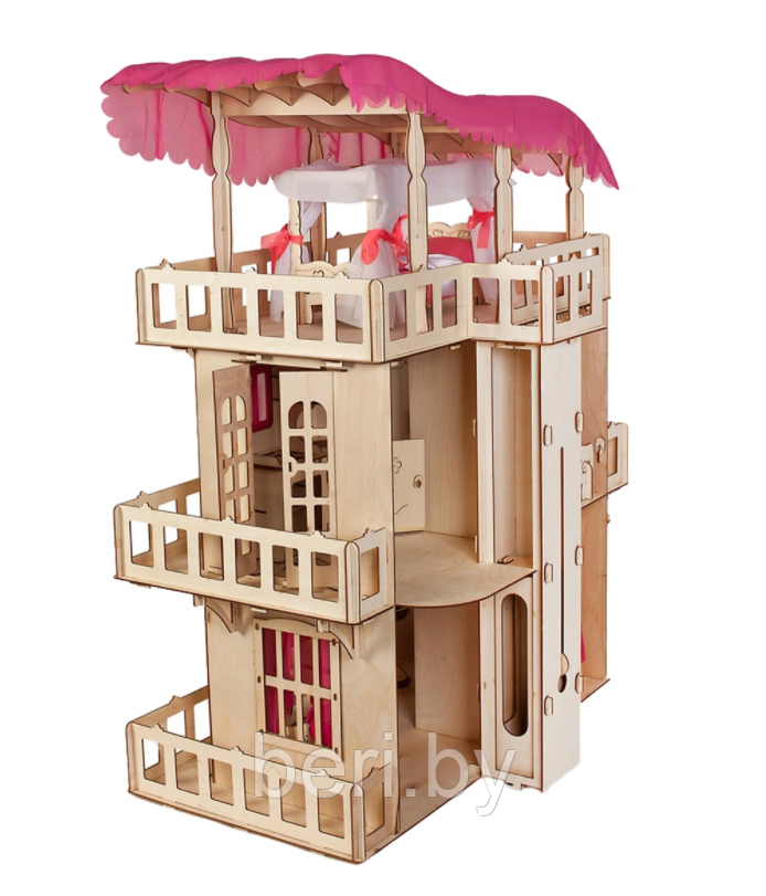 Конструктор домик для кукол POLLY "Чудо-дом" для кукол до 30 см, конструктор, сборка без клея, 416 деталей - фото 5 - id-p137197690
