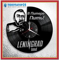 Оригинальные часы из виниловых пластинок "Ленинград. В Питере-Пить" № 2