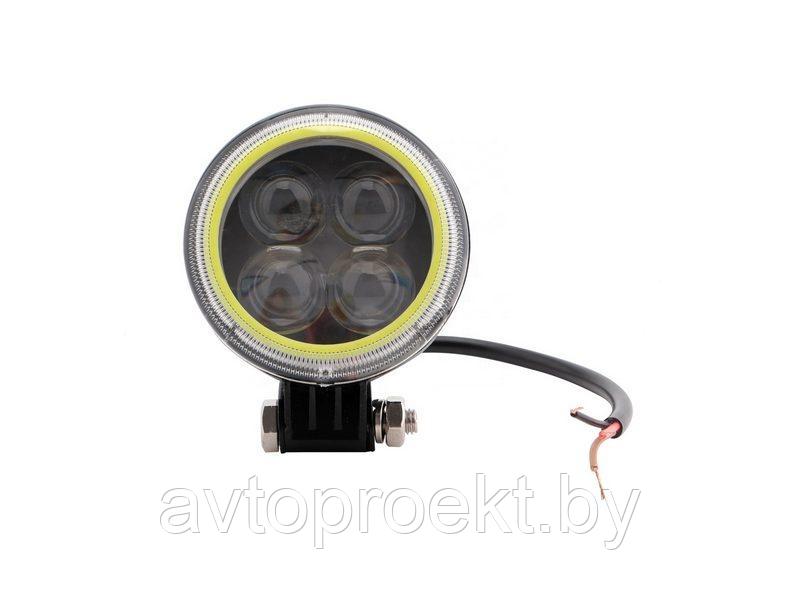 Круглые Led фары 4D 12 W с ходовым огнем 12-24v K059