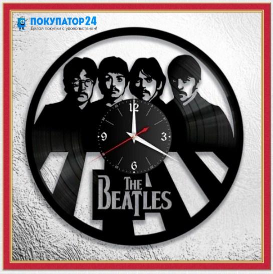 Оригинальные часы из виниловых пластинок "The Beatles" №2