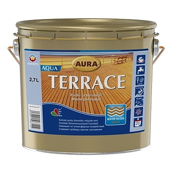 Aura Wood Terrace Aqua масло для террас 0.9л темное - фото 1 - id-p137204752