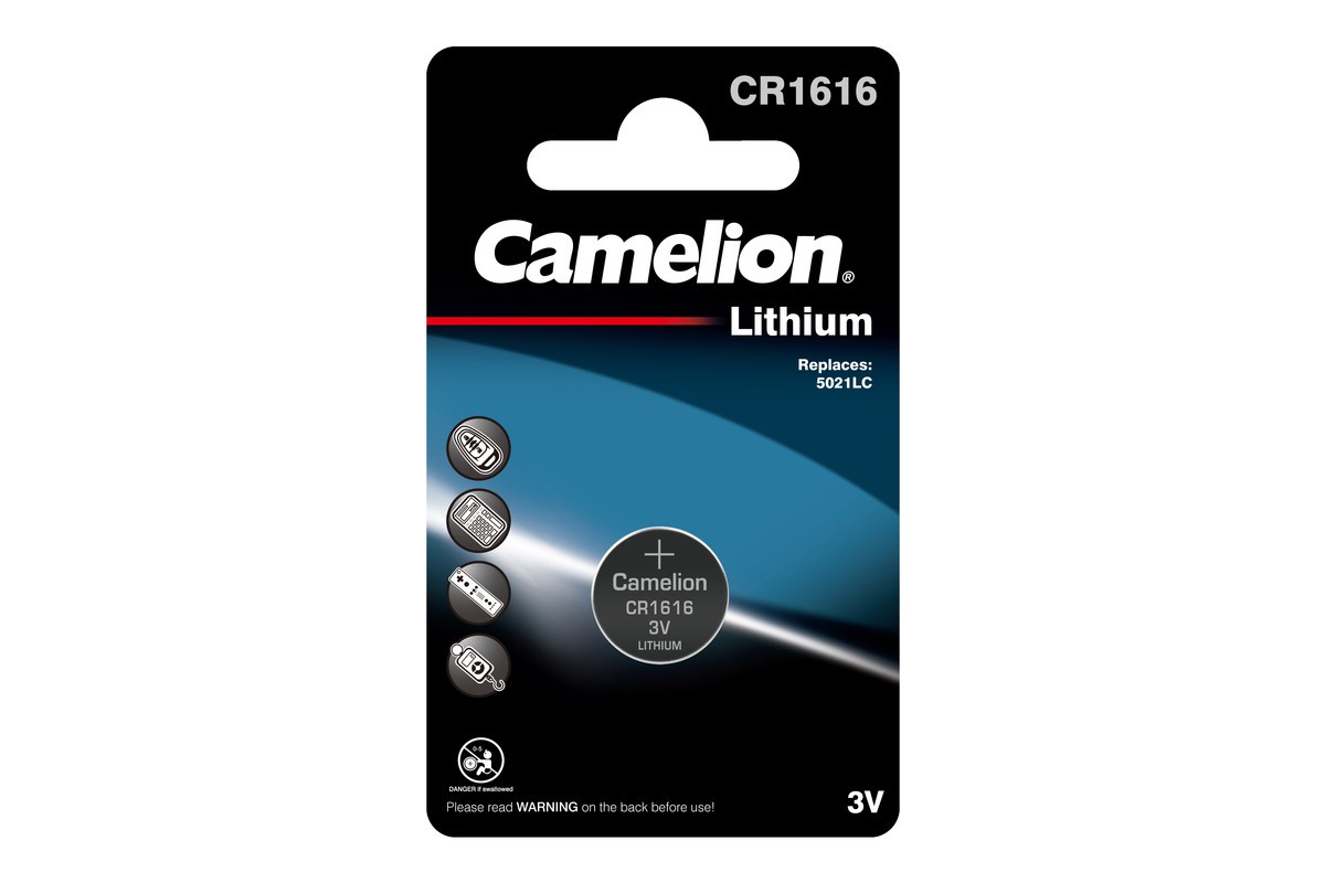 Дисковая литиевая батарейка Camelion CR1616 - фото 1 - id-p137204754