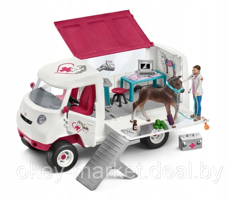 Игровой набор Schleich Пикап ветеринарной службы с лошадью 42370 - фото 2 - id-p137206270